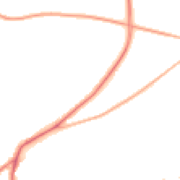 Night-time road noise heatmap for DY10 2UT