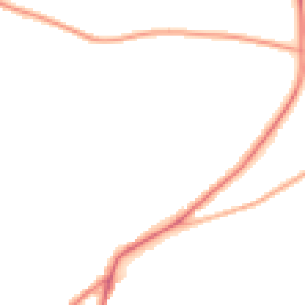 Night-time road noise heatmap for DY10 2YZ