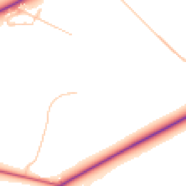Daytime road noise heatmap for DY10 3FF
