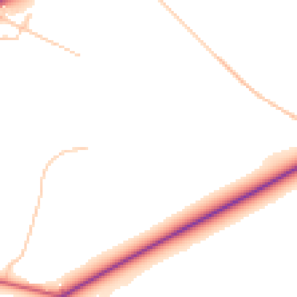 Daytime road noise heatmap for DY10 3FR