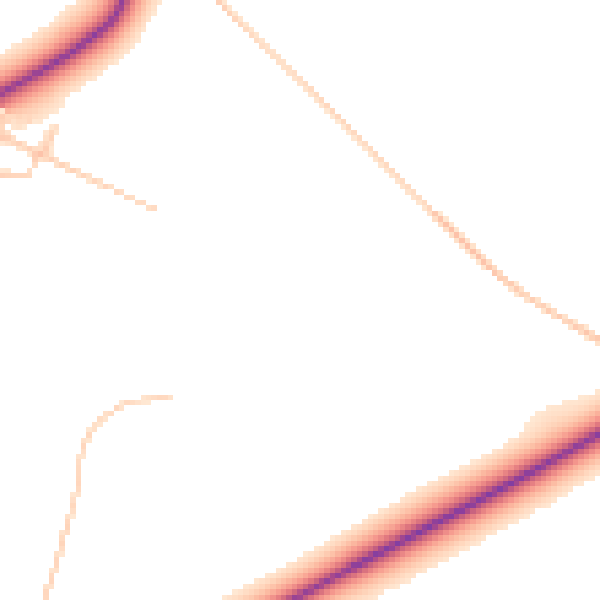 Daytime road noise heatmap for DY10 3FZ