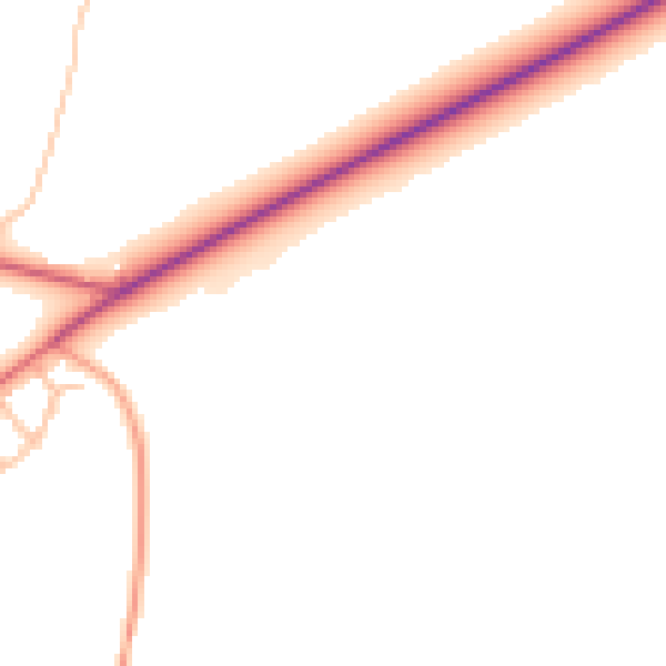 Daytime road noise heatmap for DY10 3GA