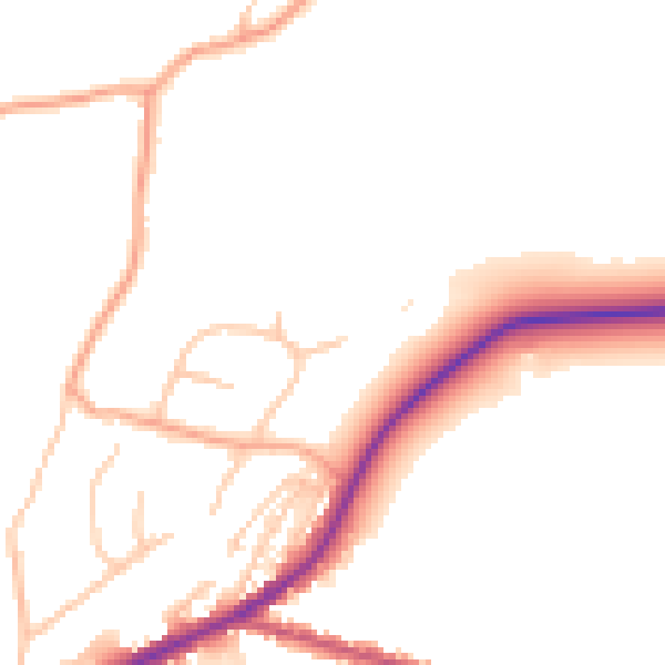 Daytime road noise heatmap for DY10 3JP