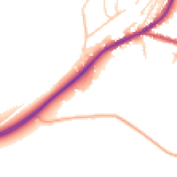 Daytime road noise heatmap for DY10 3LB