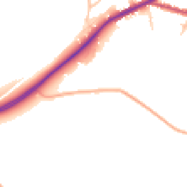 Daytime road noise heatmap for DY10 3LD