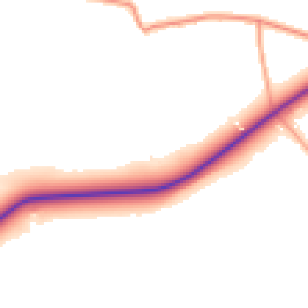 Daytime road noise heatmap for DY10 3LH