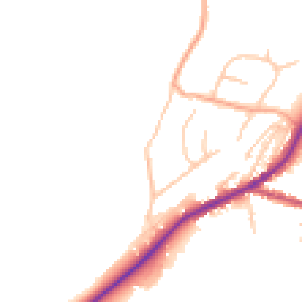 Daytime road noise heatmap for DY10 3NB
