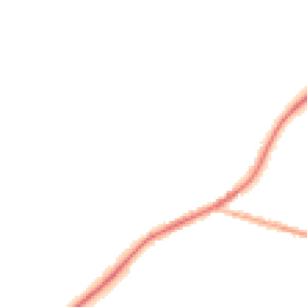 Night-time road noise heatmap for DY10 3NE