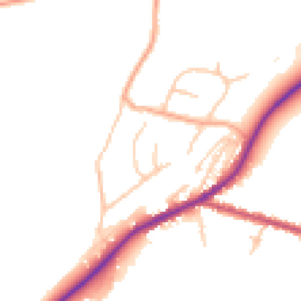 Daytime road noise heatmap for DY10 3NF