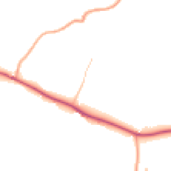 Daytime road noise heatmap for DY10 3PX