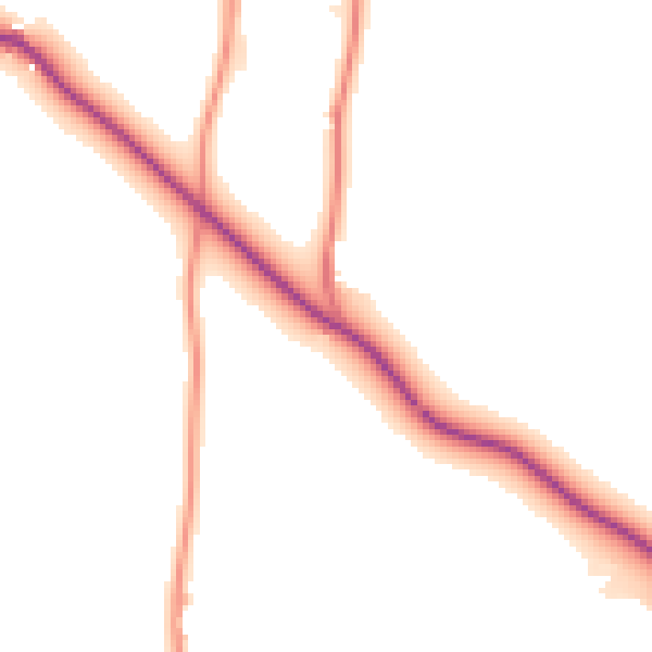 Daytime road noise heatmap for DY10 4EB