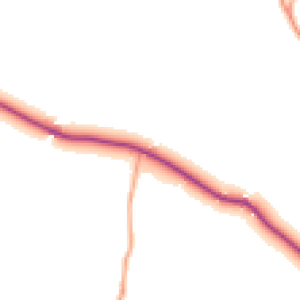 Daytime road noise heatmap for DY10 4EJ