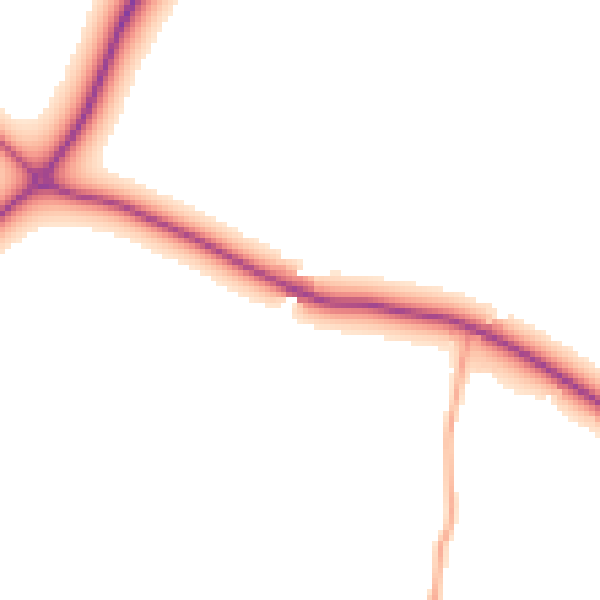 Daytime road noise heatmap for DY10 4EL