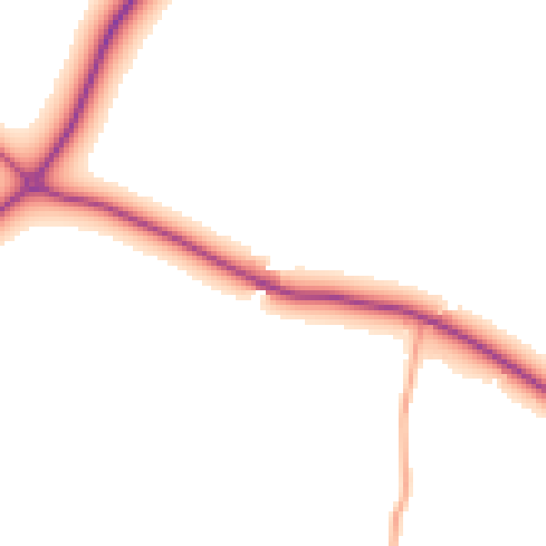 Daytime road noise heatmap for DY10 4EW