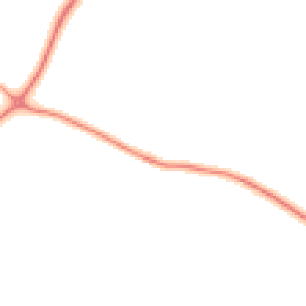 Night-time road noise heatmap for DY10 4EW