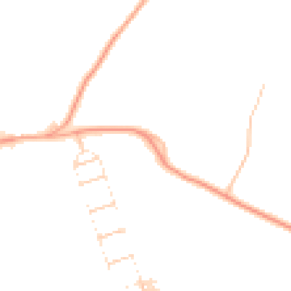 Daytime road noise heatmap for DY10 4JA