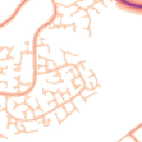 Daytime road noise heatmap for DY10 4JL