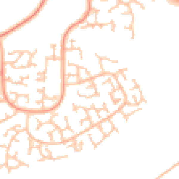 Daytime road noise heatmap for DY10 4JU