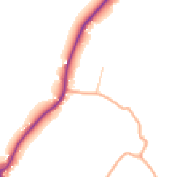 Daytime road noise heatmap for DY10 4LS