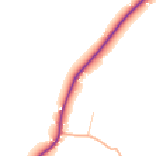 Daytime road noise heatmap for DY10 4LU