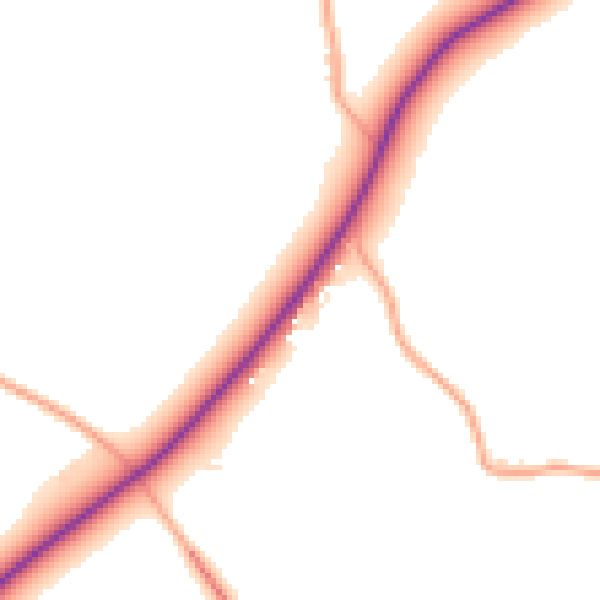 Daytime road noise heatmap for DY10 4NE
