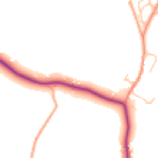 Daytime road noise heatmap for DY10 4QA