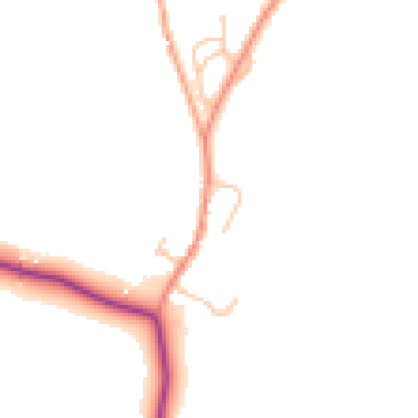 Daytime road noise heatmap for DY10 4SB
