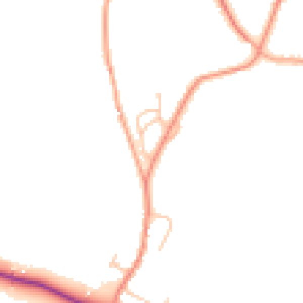 Daytime road noise heatmap for DY10 4SG