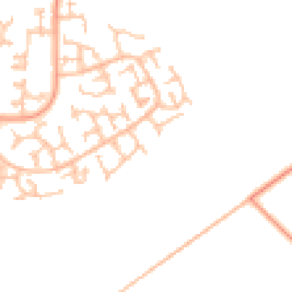 Daytime road noise heatmap for DY10 4TE