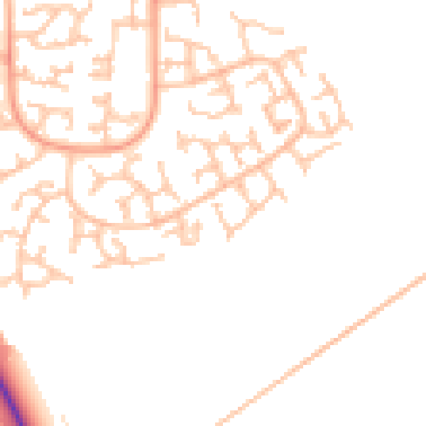 Daytime road noise heatmap for DY10 4TF