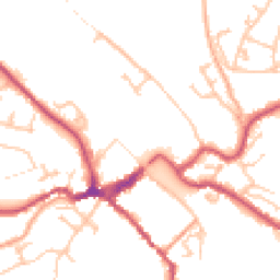 Daytime road noise heatmap for DY12 1AB