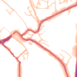 Daytime road noise heatmap for DY12 1AZ