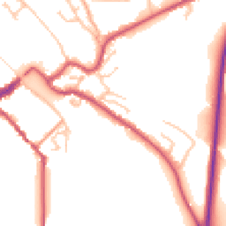 Daytime road noise heatmap for DY12 1BH