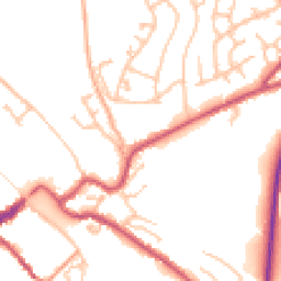 Daytime road noise heatmap for DY12 1BU