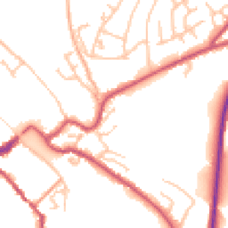 Daytime road noise heatmap for DY12 1BX