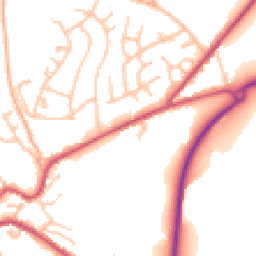 Daytime road noise heatmap for DY12 1DF