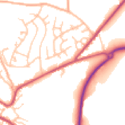 Daytime road noise heatmap for DY12 1DG