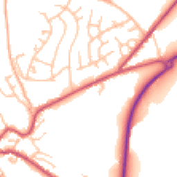 Daytime road noise heatmap for DY12 1DQ