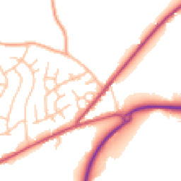 Daytime road noise heatmap for DY12 1HW