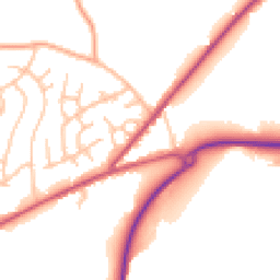 Daytime road noise heatmap for DY12 1JA
