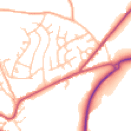 Daytime road noise heatmap for DY12 1JT