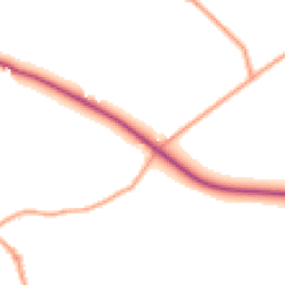 Daytime road noise heatmap for DY14 0HB