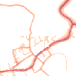 Daytime road noise heatmap for DY14 8AS