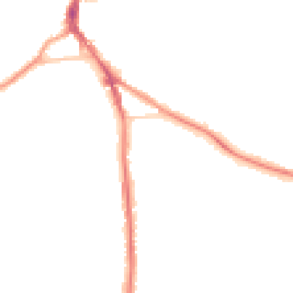 Night-time road noise heatmap for DY3 1AE