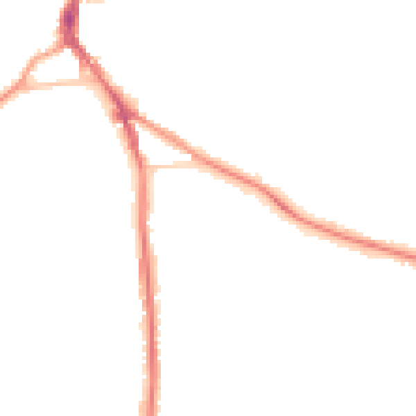 Night-time road noise heatmap for DY3 1BA