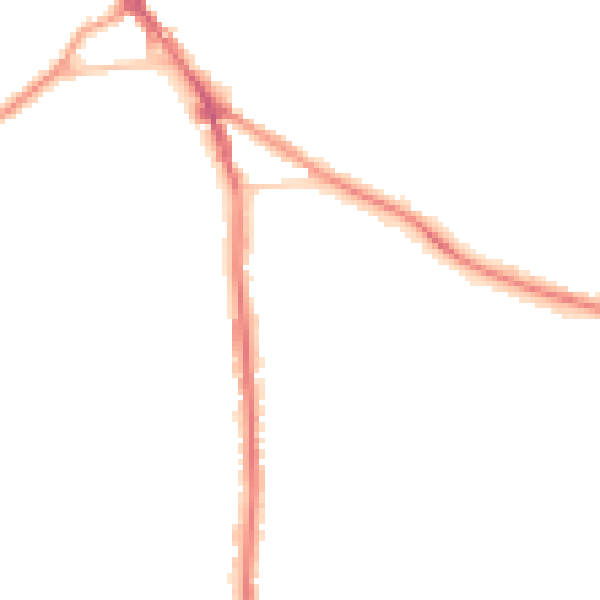 Night-time road noise heatmap for DY3 1BB
