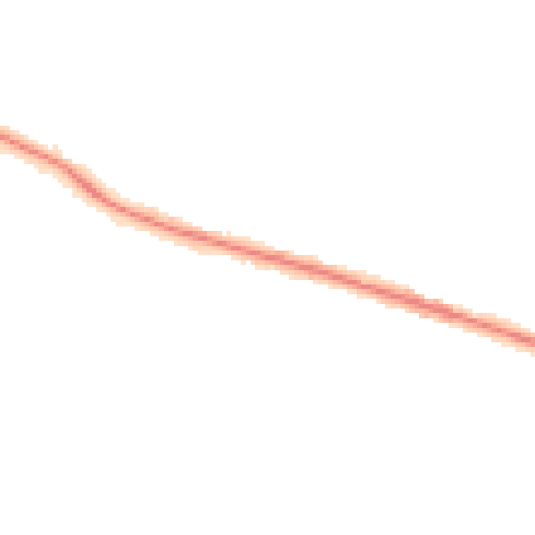 Night-time road noise heatmap for DY3 1BY