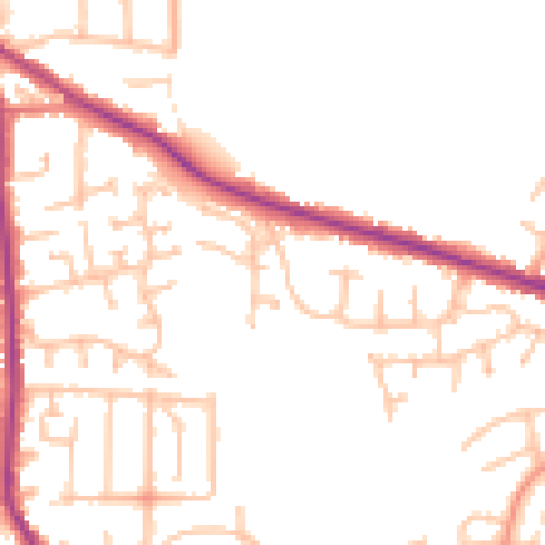 Daytime road noise heatmap for DY3 1DR