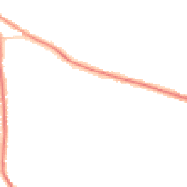 Night-time road noise heatmap for DY3 1DR