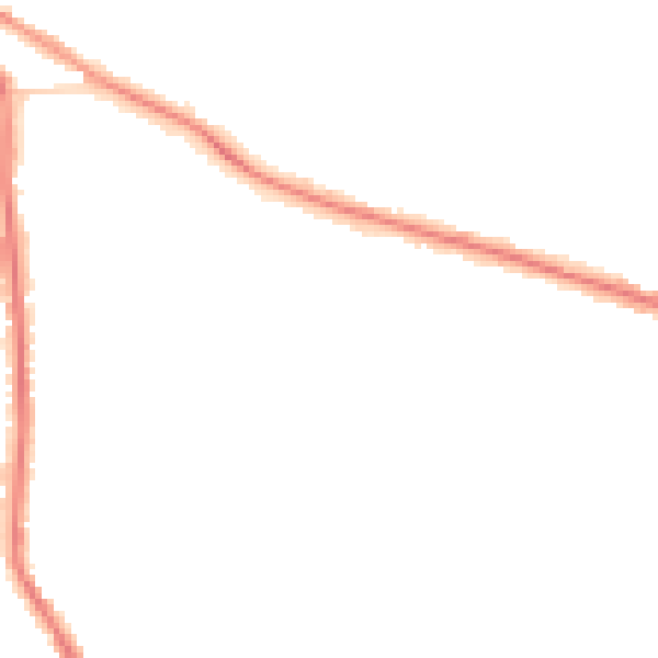 Night-time road noise heatmap for DY3 1DS